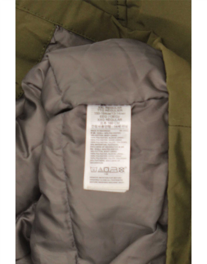 Casaco Parka com Capuz Gap Boys 13-14 Anos Poliéster Cáqui