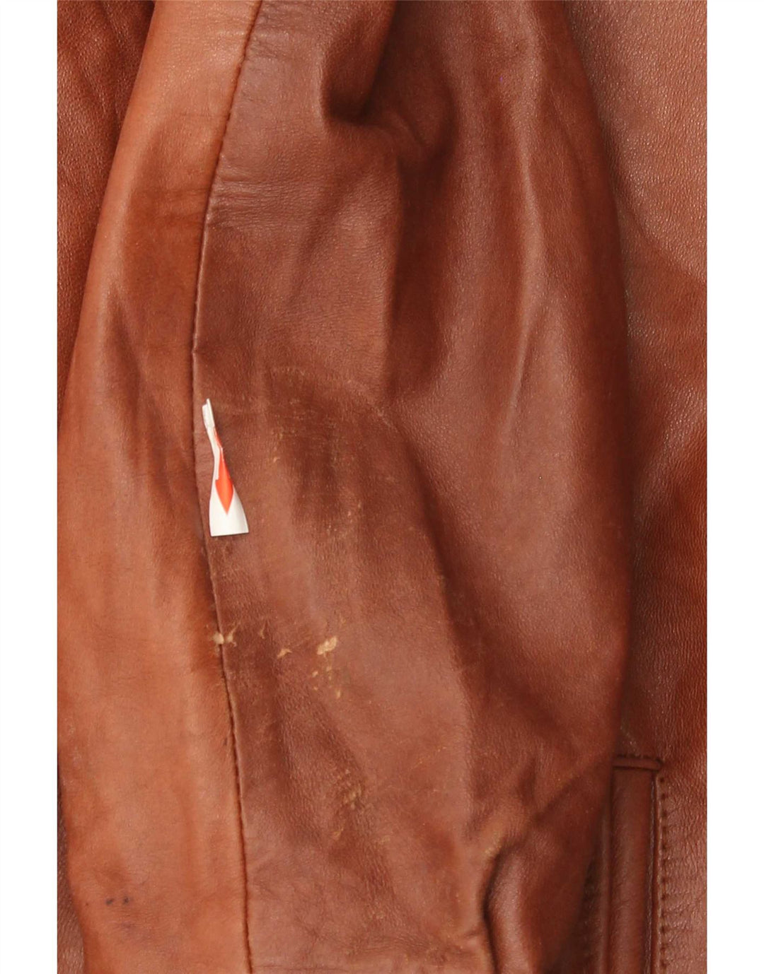 Jaqueta de couro bomber masculina vintage UK 42 XL marrom