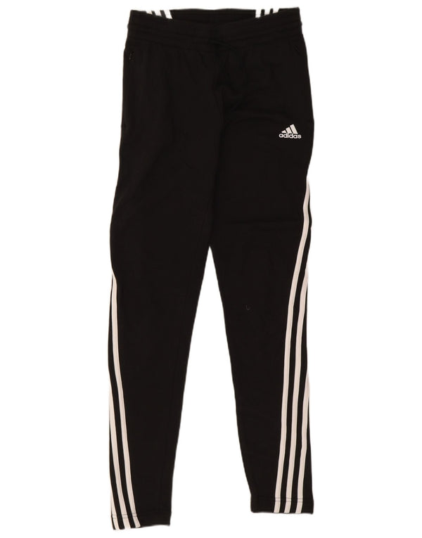Calças de treino femininas Adidas UK 4/6 XS algodão preto