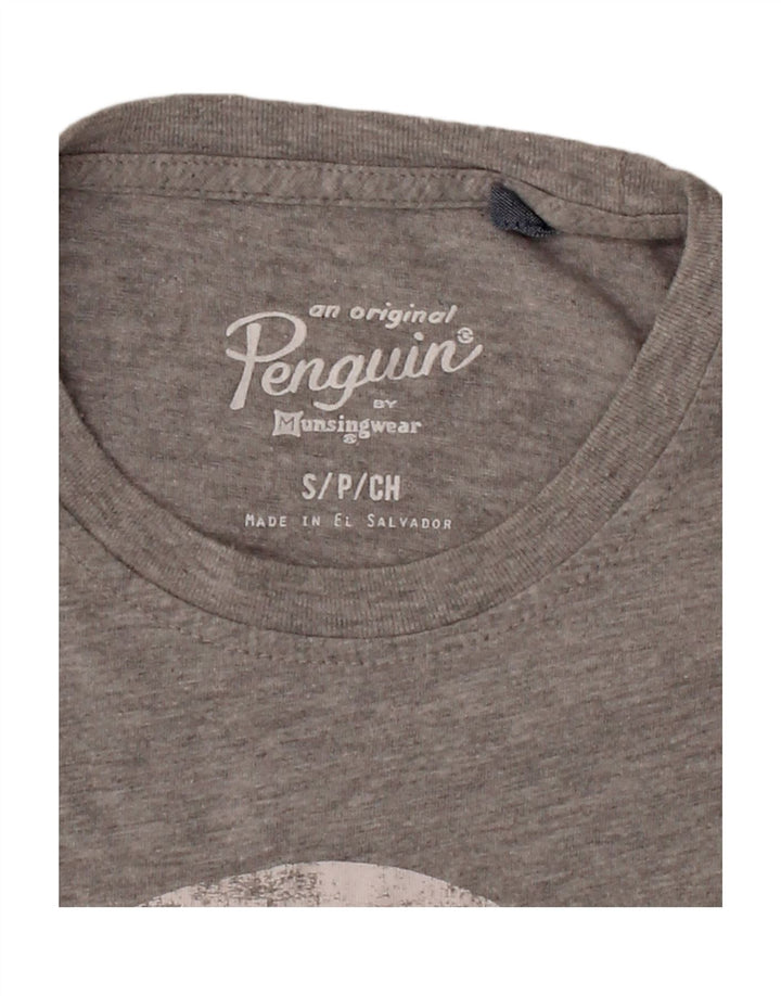 Camiseta gráfica masculina PENGUIN cinza pequena