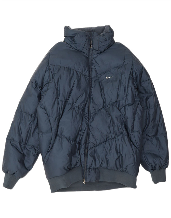 Jaqueta acolchoada masculina Nike UK 47/48 2XL azul marinho nylon