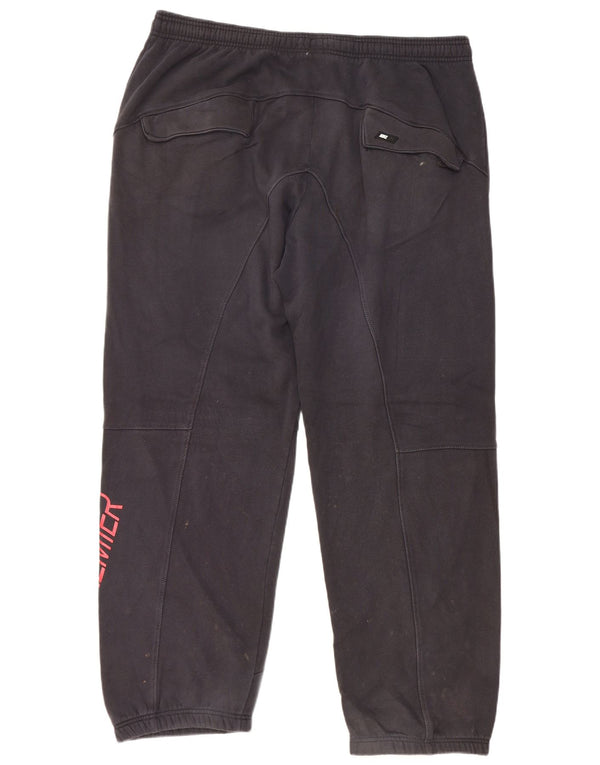 Calça de treino Nike masculina gráfica Joggers UK 37/39 XL algodão preto