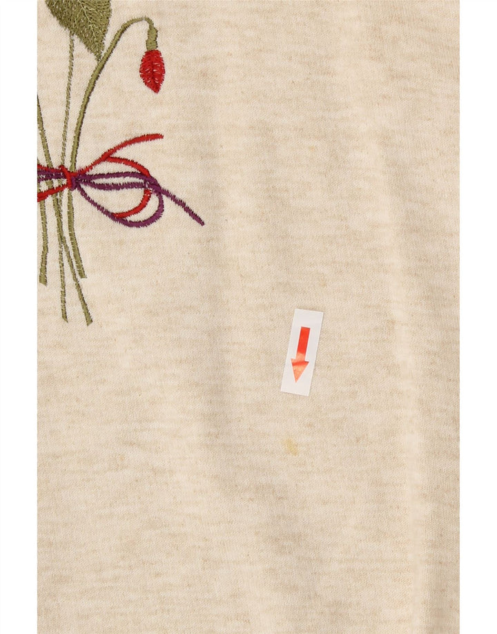 Moletom feminino oversized Oak Tree Reino Unido 10 pequeno bege floral