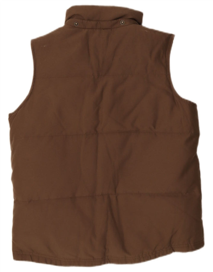 Crew Clothing Womens acolchoado Gilet UK 8 pequeno poliéster marrom