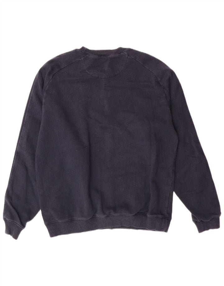 NIKE Mens Graphic Sweatshirt Jumper UK 39/41 Médio Azul Marinho Algodão