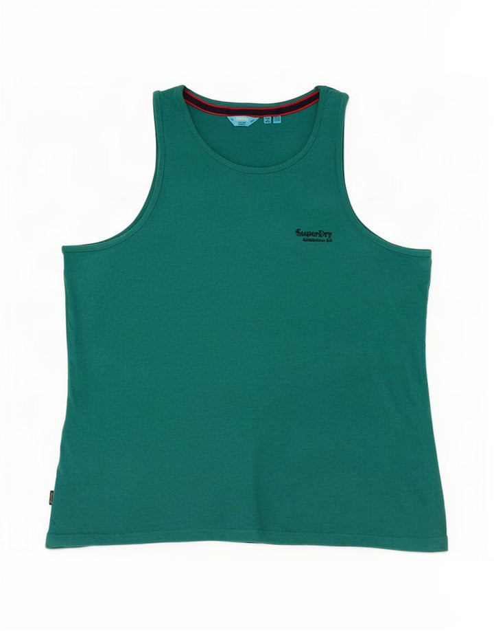 Colete feminino Superdry UK 16 grande algodão verde