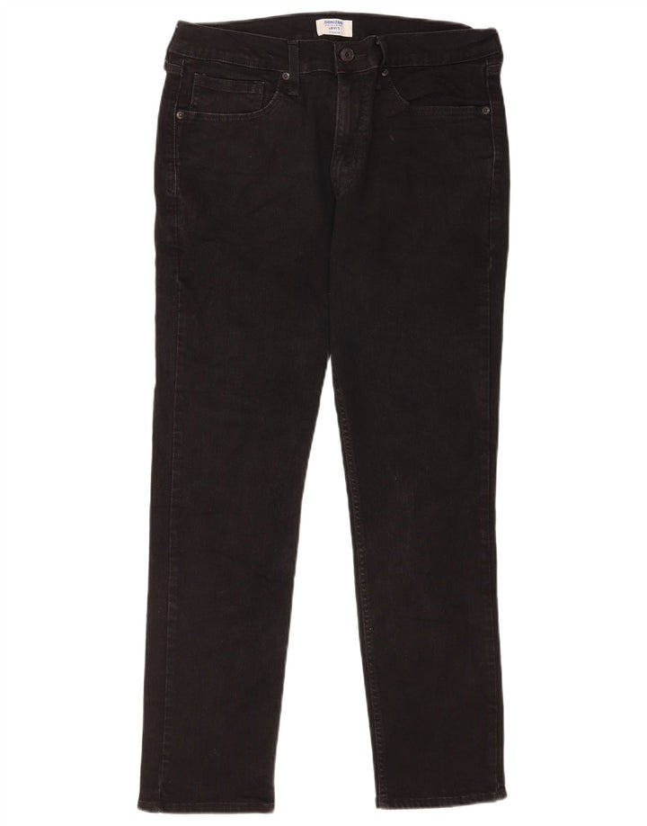 Levi's Mens Denizen Slim Jeans W33 L30 Algodão Preto