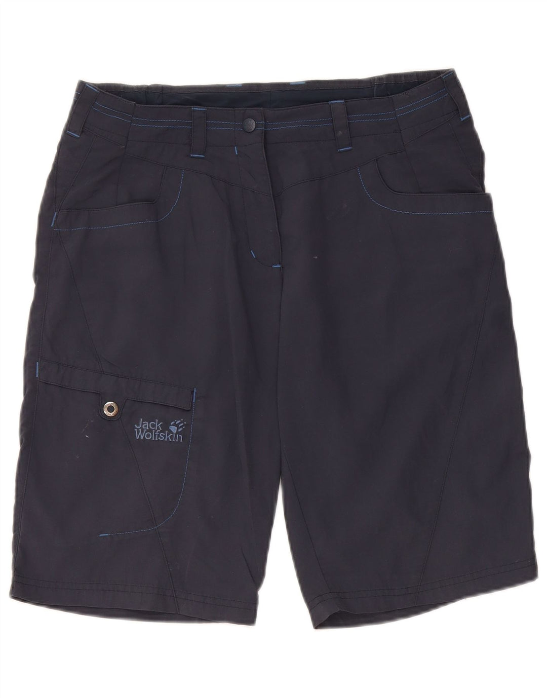 Shorts cargo feminino JACK WOLFSKIN Comfort Fit W30 médio azul marinho