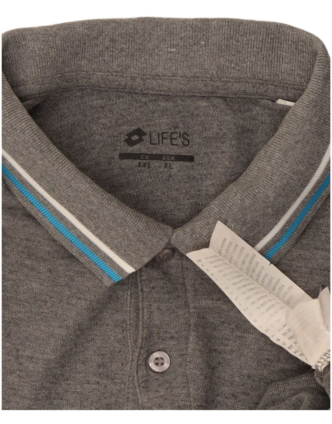 Camisa polo masculina Lotto XL cinza algodão