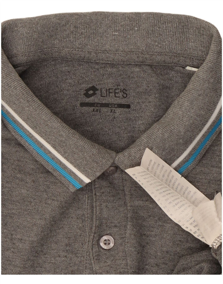 Camisa polo masculina Lotto XL cinza algodão