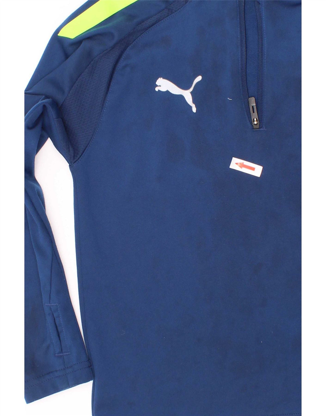 Puma Meninos Zip Neck Pullover Treino Top 5-6 Anos Azul