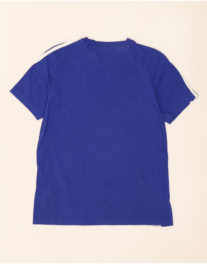 Camiseta Adidas Meninos Top 11-12 Anos Azul Colorblock Algodão