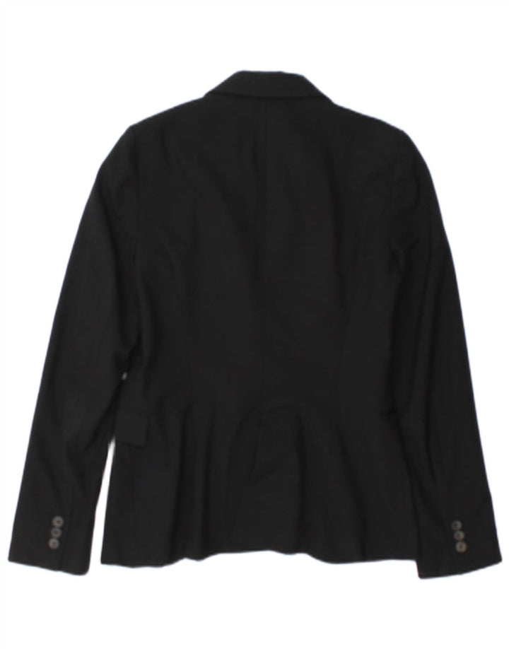 Jaqueta blazer feminina Zara com 1 botão EU 34 2XS acetato preto