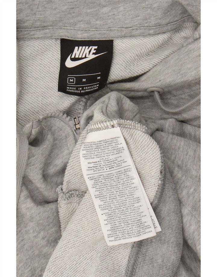NIKE Mens Zip Hoodie Sweater Medium Grey Cotton Vintage Nike and Second-Hand Nike from Messina Hembry 