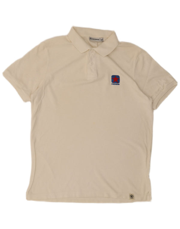 Camisa polo masculina Converse XL algodão branco