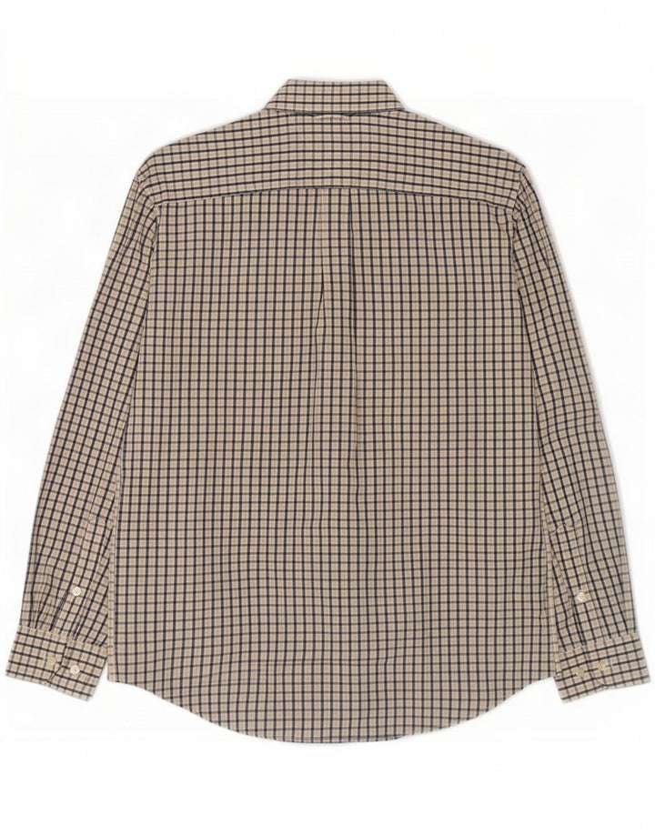 Camisa masculina Tommy Hilfiger médio bege algodão guingão