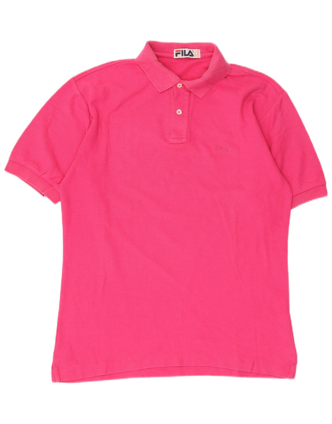 Camisa polo masculina Fila IT 48 algodão rosa médio