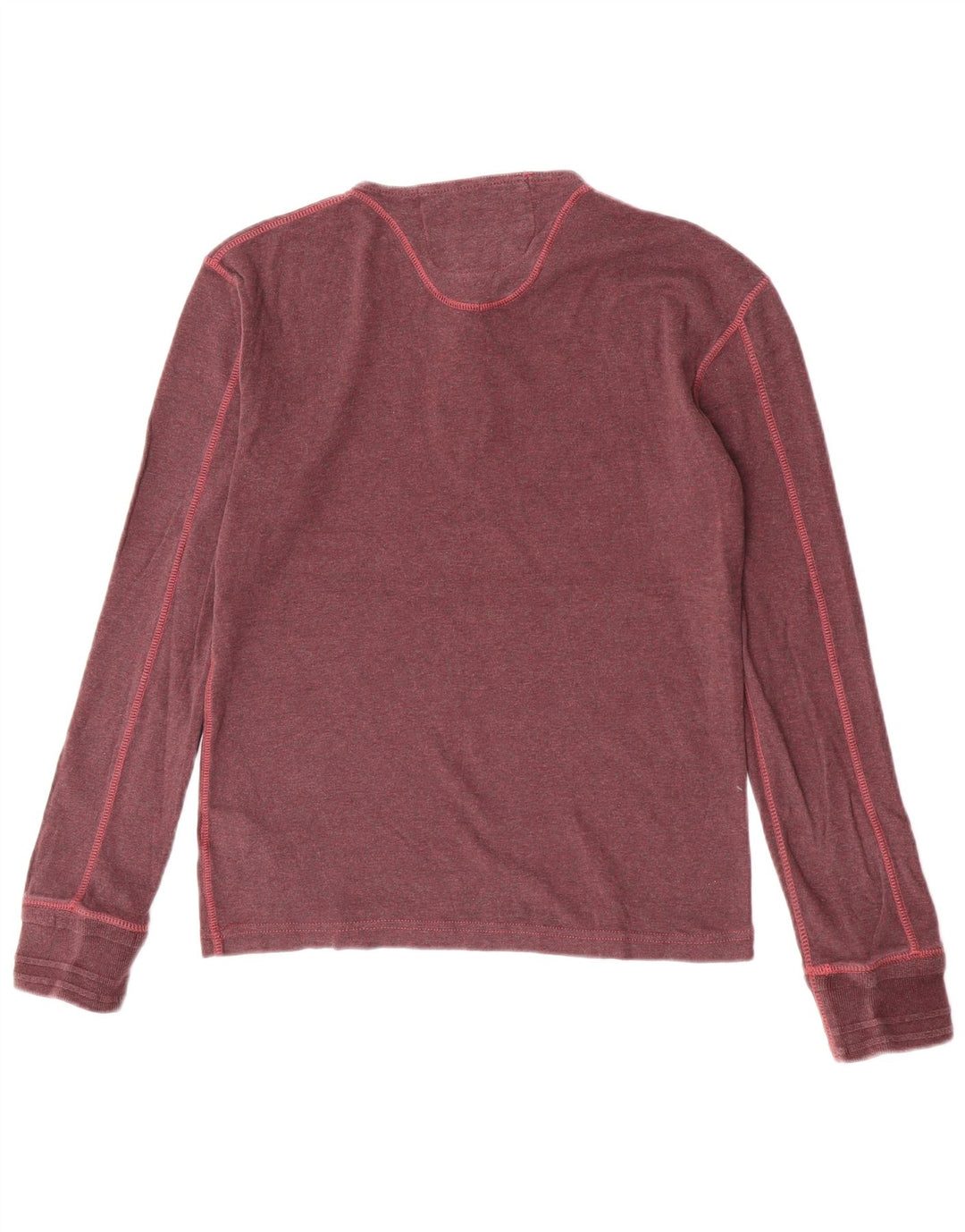 Superdry Mens Slim Fit Top Manga Longa Grande Algodão Marrom