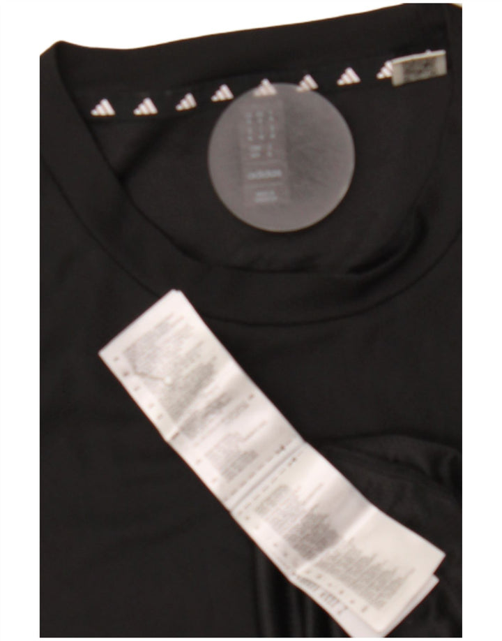 Adidas Camiseta Masculina Top Médio Preto Poliéster Esportivo