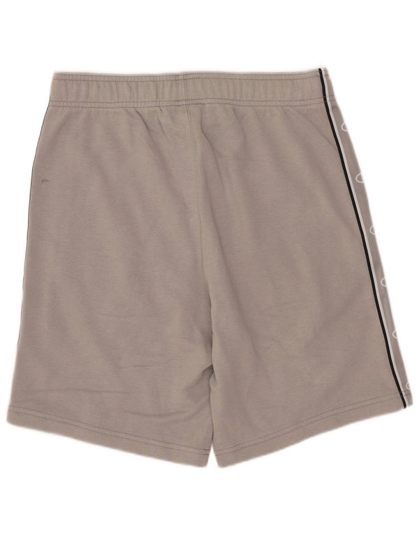 Shorts esportivos gráficos masculinos Champion algodão cinza médio