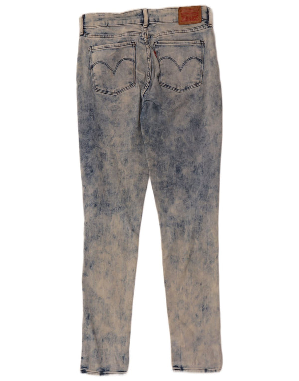 Calça jeans feminina Levi's 711 Acid Wash skinny W27 L30 azul algodão