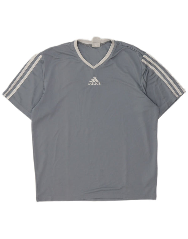 Adidas Mens Climalite Camiseta Top Pequeno Poliéster Cinza