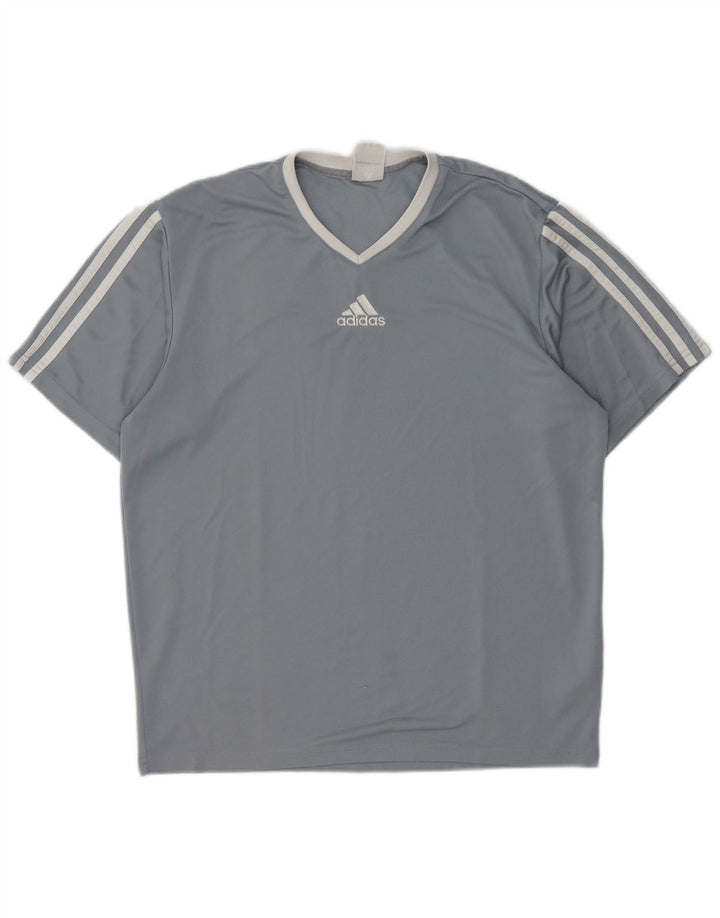 Adidas Mens Climalite Camiseta Top Pequeno Poliéster Cinza