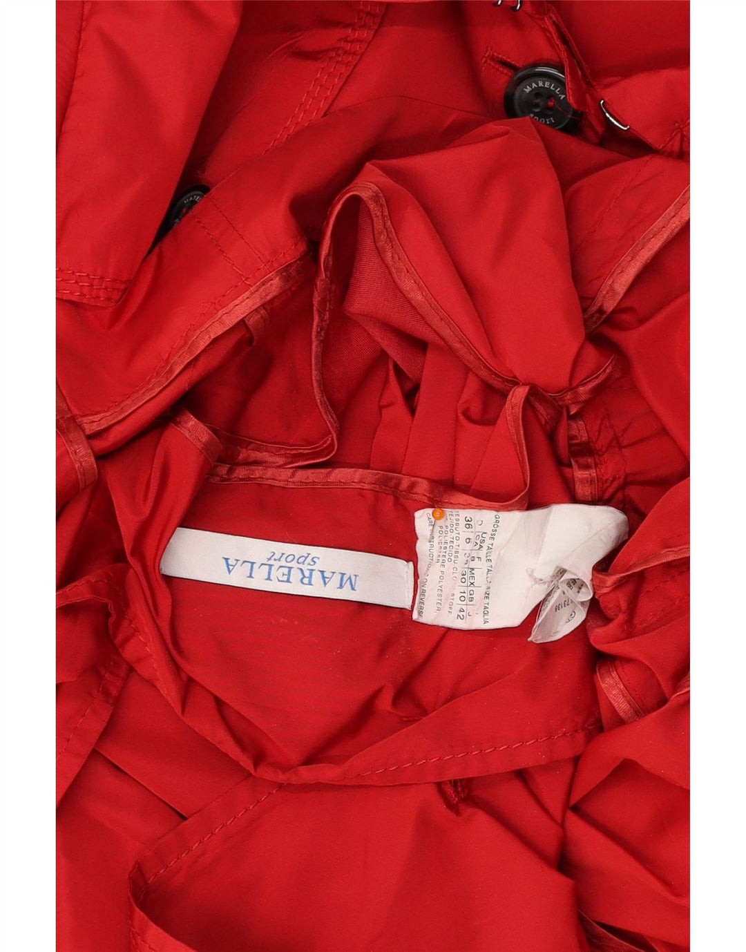 Casaco impermeável feminino MARELLA UK 10 pequeno poliéster vermelho