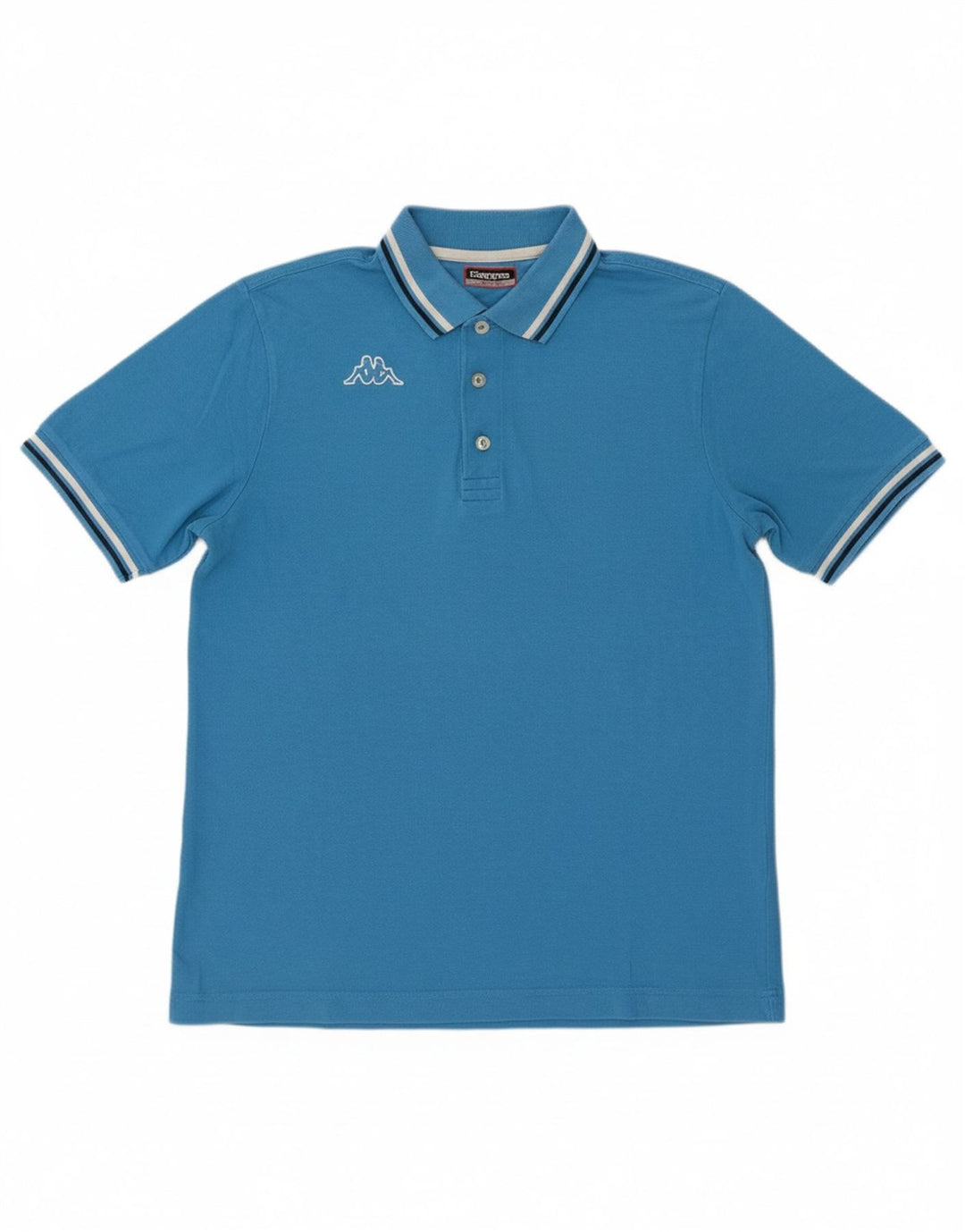 Camisa polo masculina KAPPA algodão azul médio