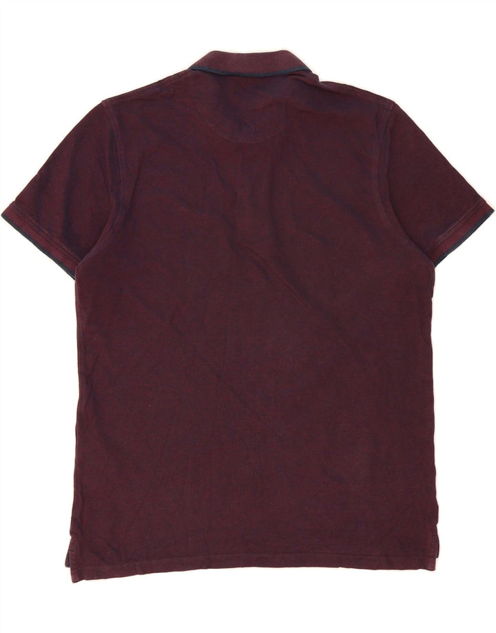 JACK & JONES Mens Polo Shirt XL Burgundy Cotton Vintage Jack & Jones and Second-Hand Jack & Jones from Messina Hembry 