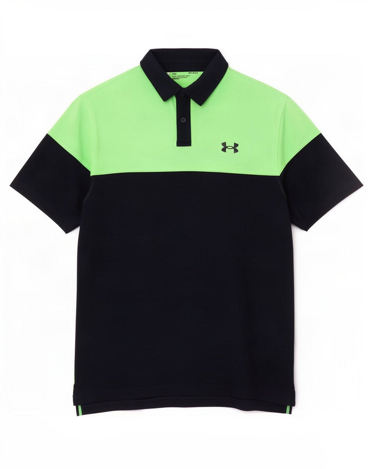 Camisa polo masculina Under Armour média azul marinho colorblock