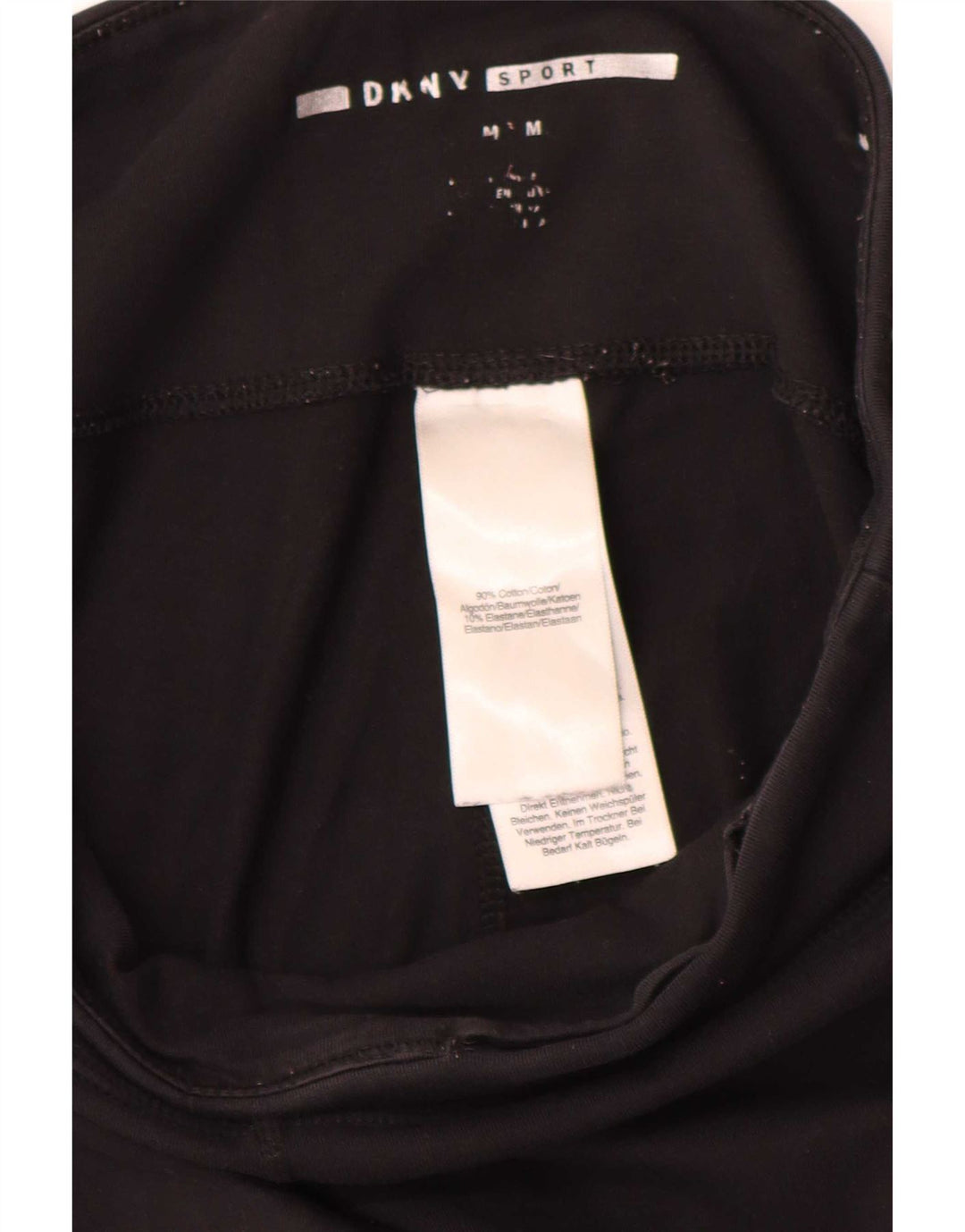 Leggings gráficas femininas Dkny UK 14 algodão preto médio
