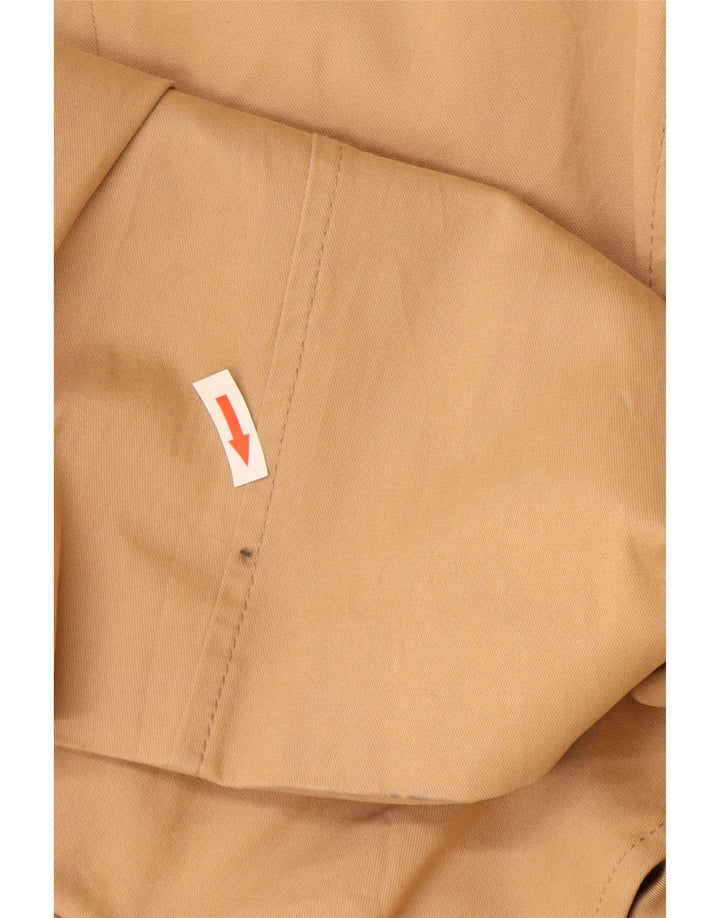 Zara Womens Trench Coat UK 12 Algodão Bege Médio