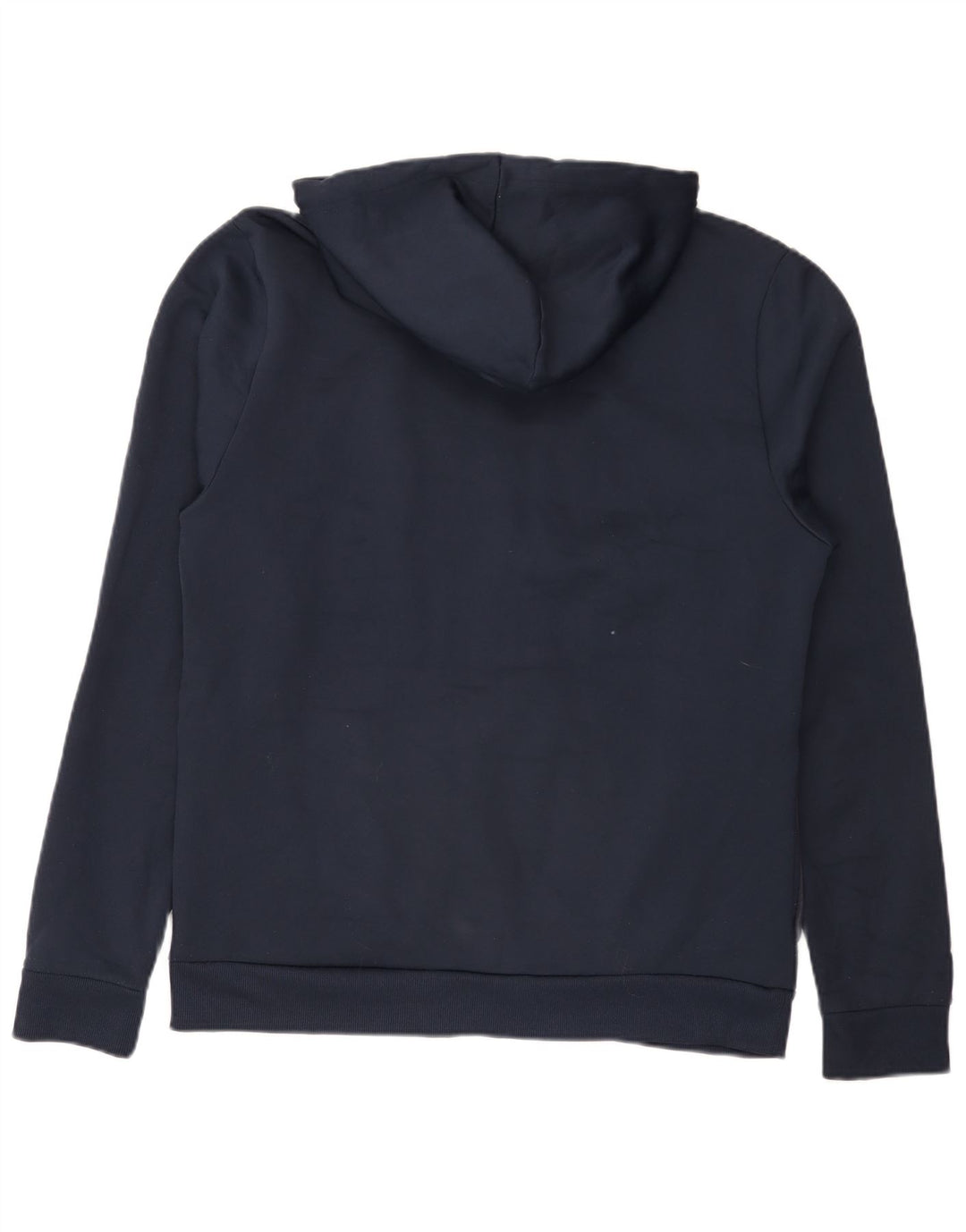 Tommy Hilfiger Suéter masculino com capuz e zíper gráfico grande poliéster azul marinho