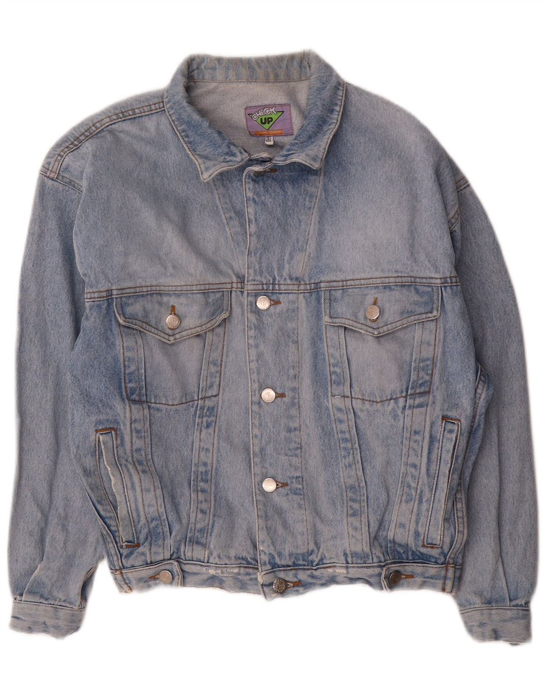 Jaqueta jeans masculina vintage solta ajuste Reino Unido 36 azul pequeno