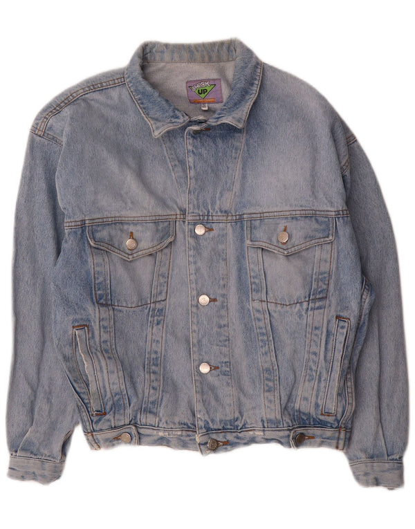 Jaqueta jeans masculina vintage solta ajuste Reino Unido 36 azul pequeno