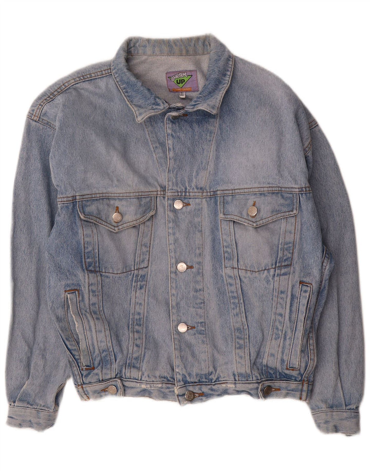 Jaqueta jeans masculina vintage solta ajuste Reino Unido 36 azul pequeno