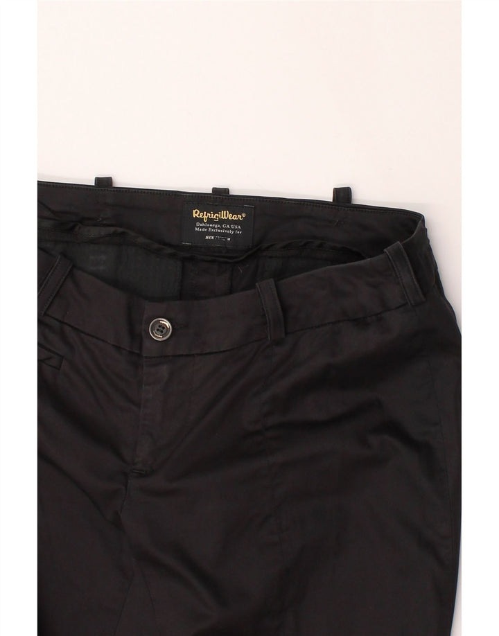 REFRIGIWEAR Womens Slim Fit Cargo Trousers W28 L28  Black Cotton Vintage Refrigiwear and Second-Hand Refrigiwear from Messina Hembry 