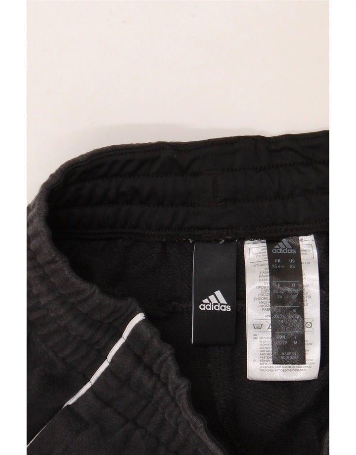 Calças de treino femininas ADIDAS UK 4/6 XS algodão preto