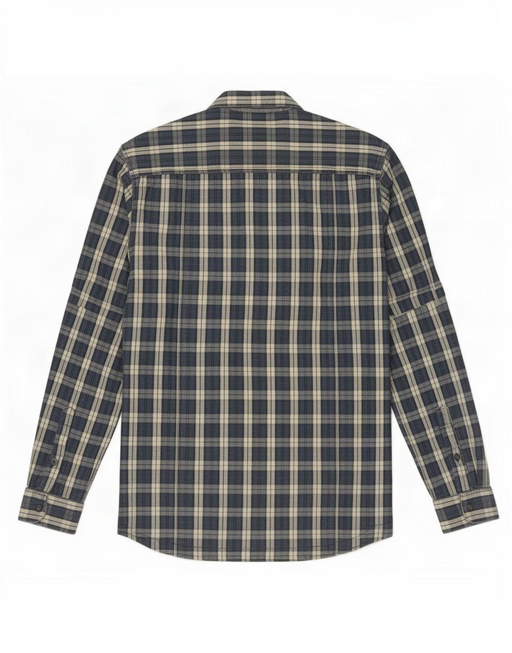Camisa masculina Jack & Jones média azul marinho xadrez algodão
