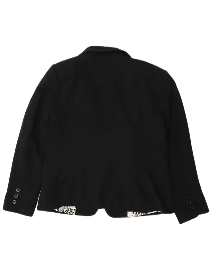 Jaqueta blazer feminina Marks & Spencer com 1 botão Reino Unido 16 grande azul marinho