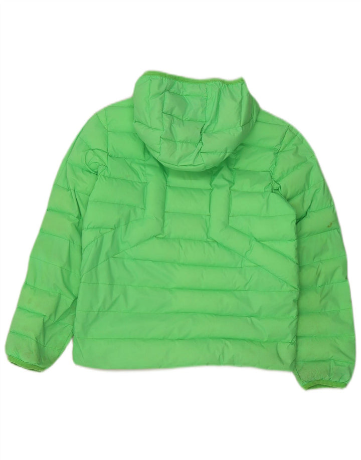 Jaqueta diesel acolchoada com capuz para meninos 10-11 anos nylon verde