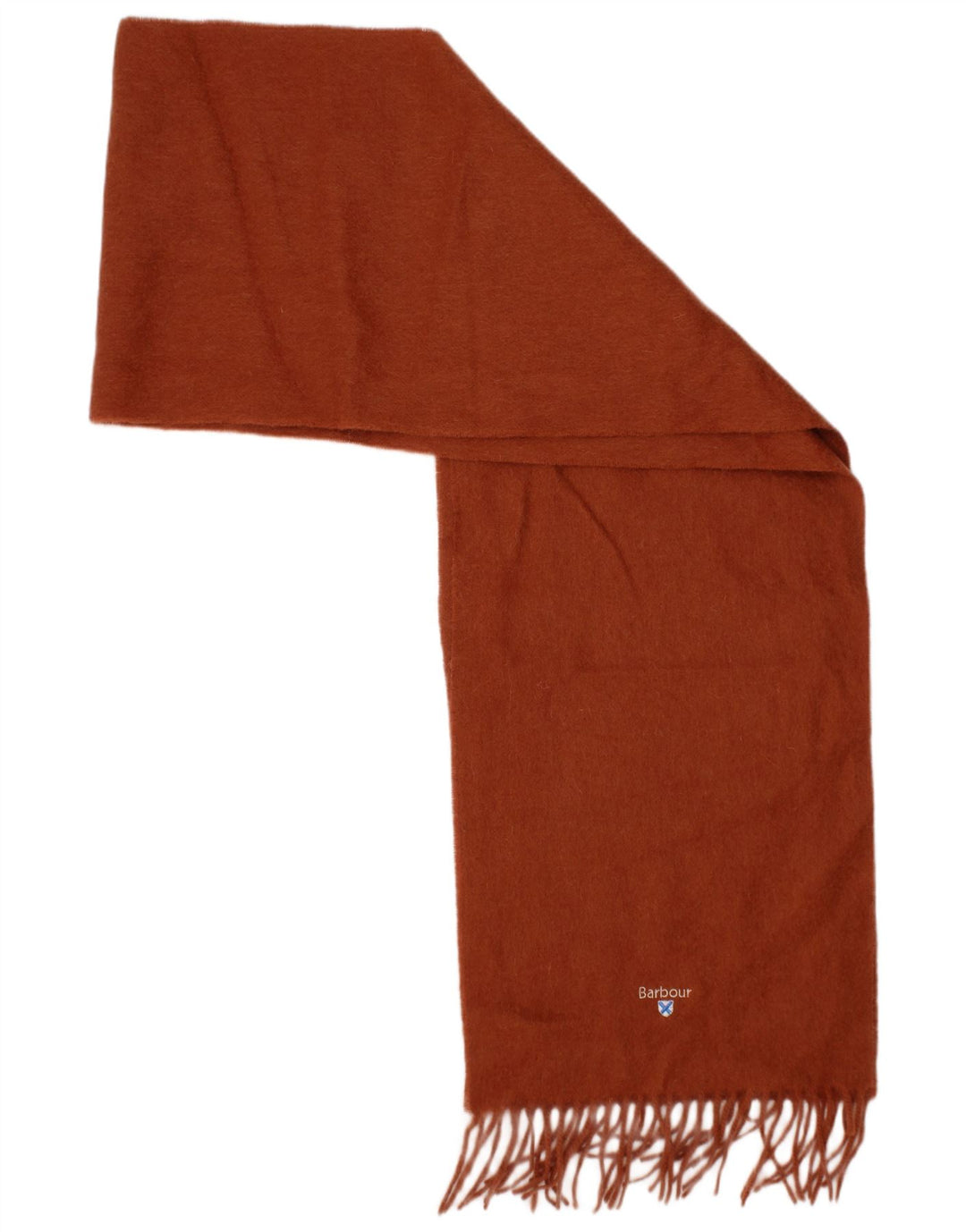 Lenço retangular masculino Barbour tamanho único lã marrom clássico