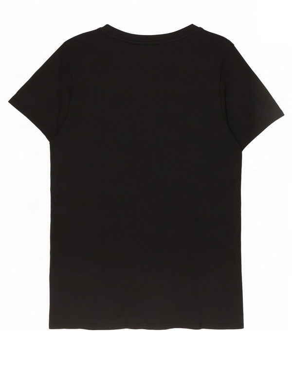 Camiseta gráfica feminina Nike UK 10 pequena algodão manchado preto