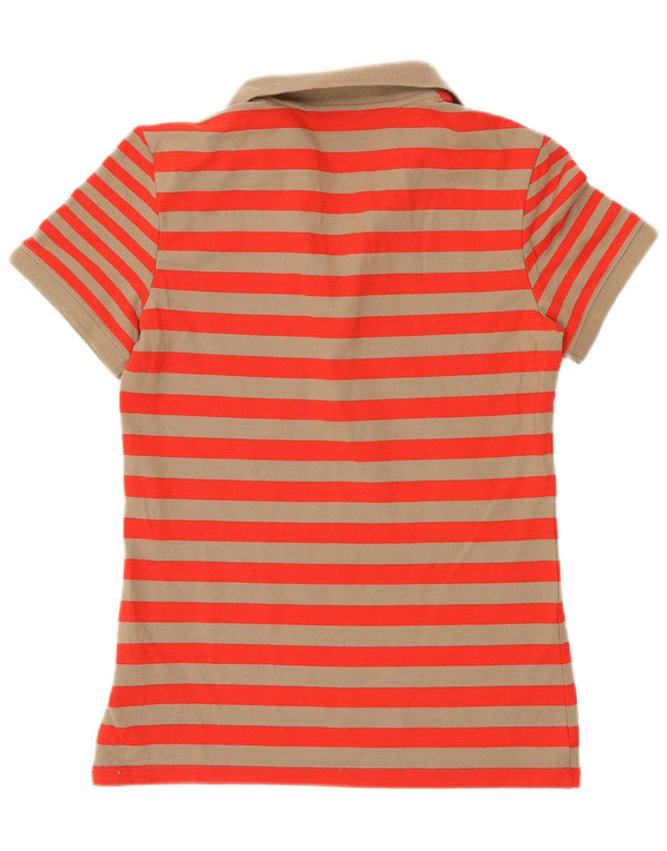 Camisa polo feminina Nike UK 10/12 listrada vermelha média