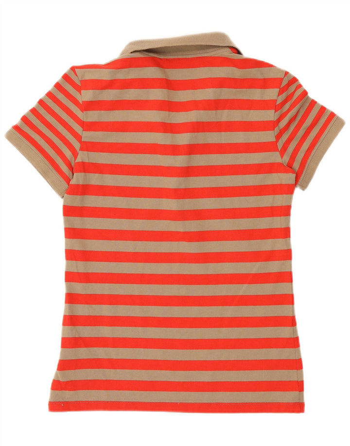 Camisa polo feminina Nike UK 10/12 listrada vermelha média