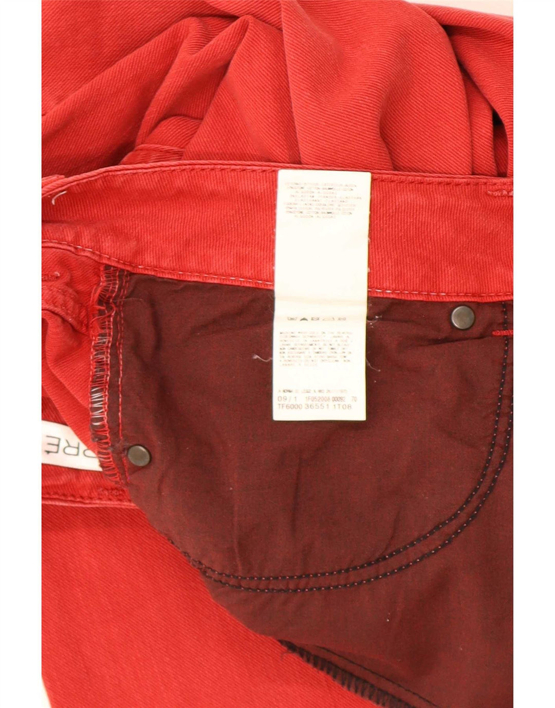 Ferre Mens Ittierre Slim Jeans W32 L31 Algodão Vermelho