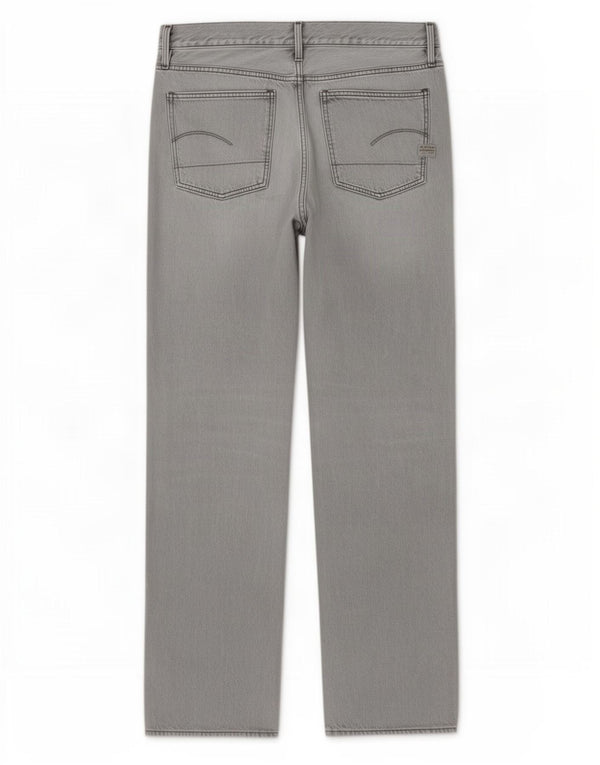 Calça jeans reta masculina G-Star com ajuste relaxado W33 L34 algodão cinza