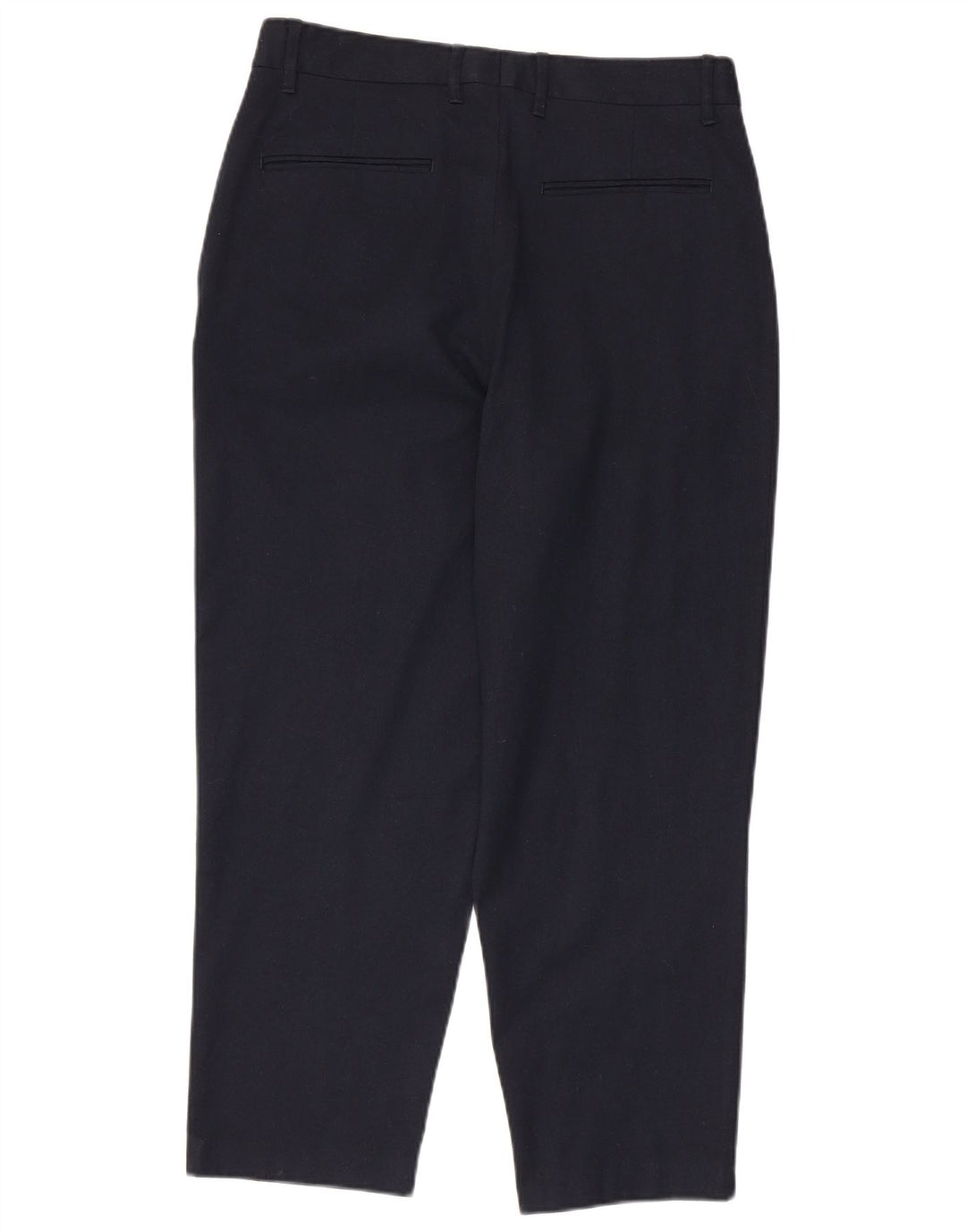 Zara Calças masculinas cortadas EU 38 Pequeno W30 L25 Azul marinho Poliéster