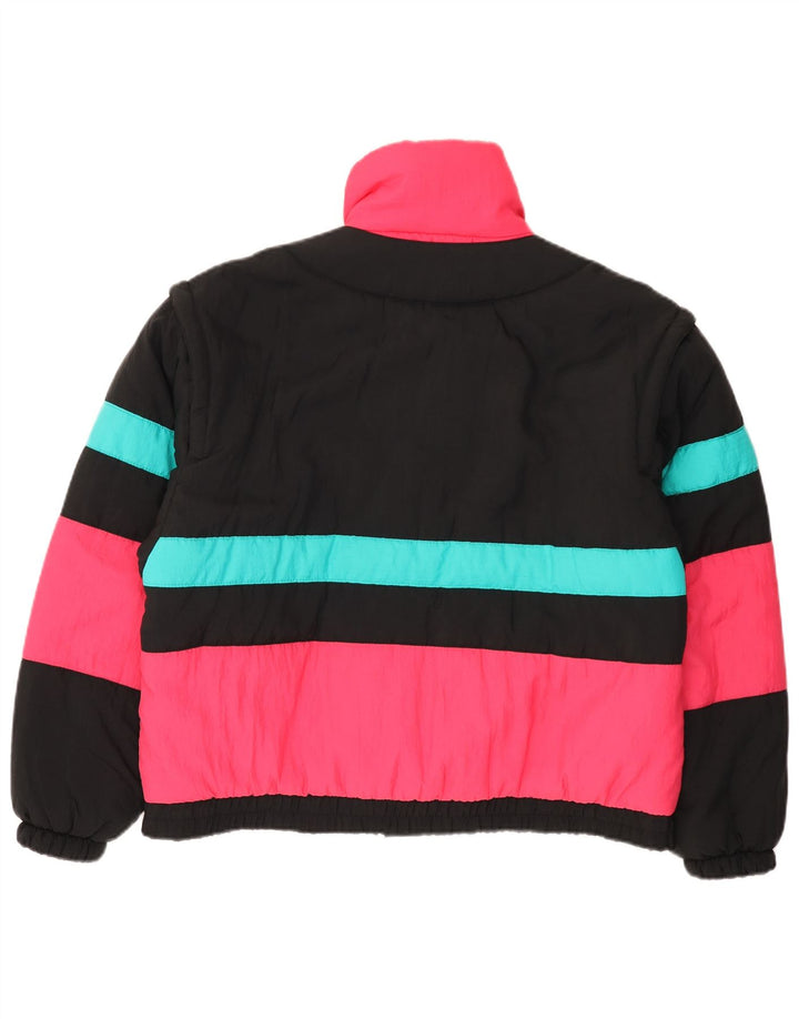 Jaqueta acolchoada masculina Brugi UK 36 pequena multicolorida Colourblock Nylon